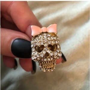Betsey Johnson Skeleton Bow Ring